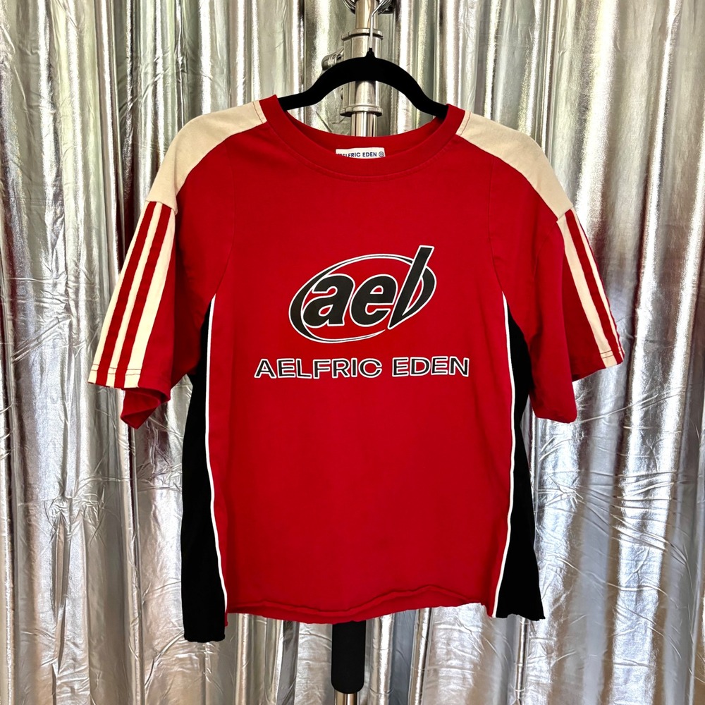 Aelfric Eden Red Colorblock Racing Logo Tee